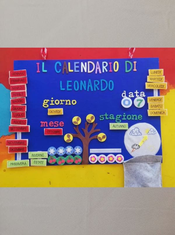 Calendario Montessori, Calendario per bambini, Calendario